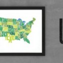 Maps & Fonts as Wall Art