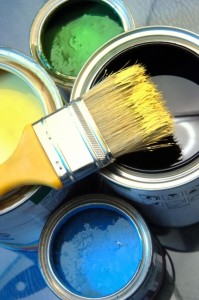 Paint Cans and Brush
