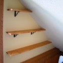 Before & After:  DIY Stairway Shelves