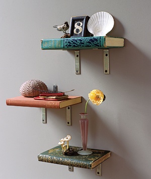 shelf made from book