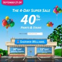 Sherwin Williams 4-Day Super Sale:  September 21-24, 2012