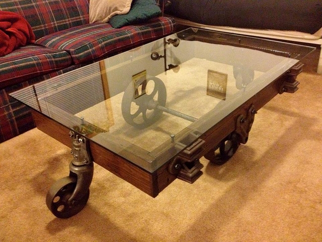 Custom glass table