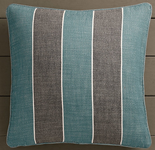 striped outdoor pillow