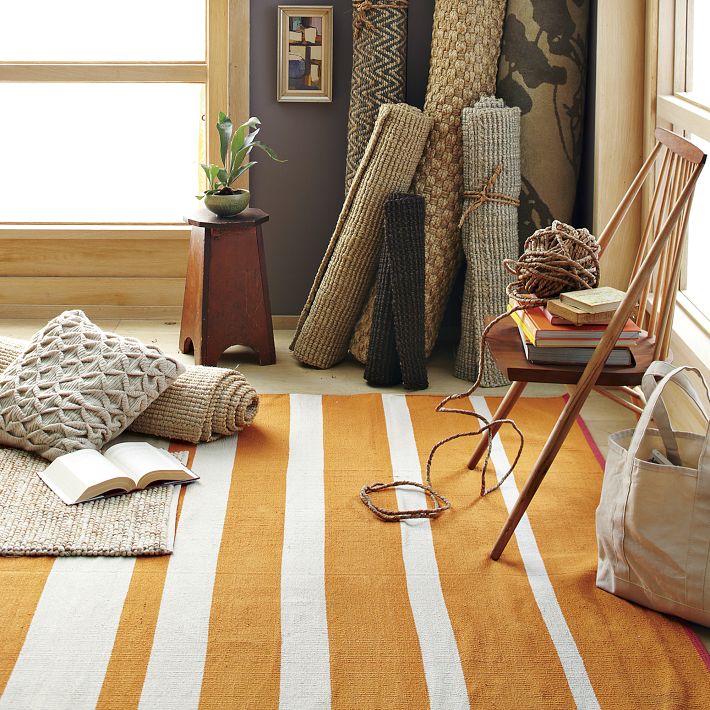 striped rug