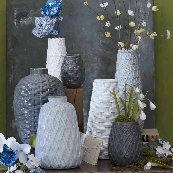 ceramic woven vases