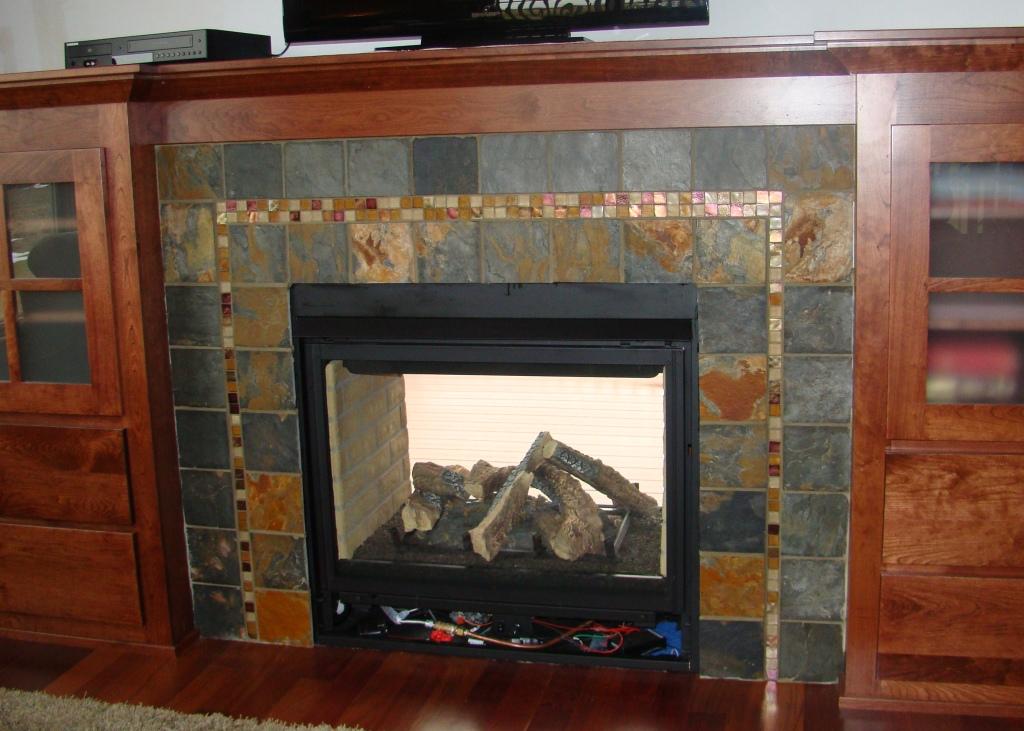 19 Fireplace Facades Ideas, Slate Tiles For Fireplace Surround