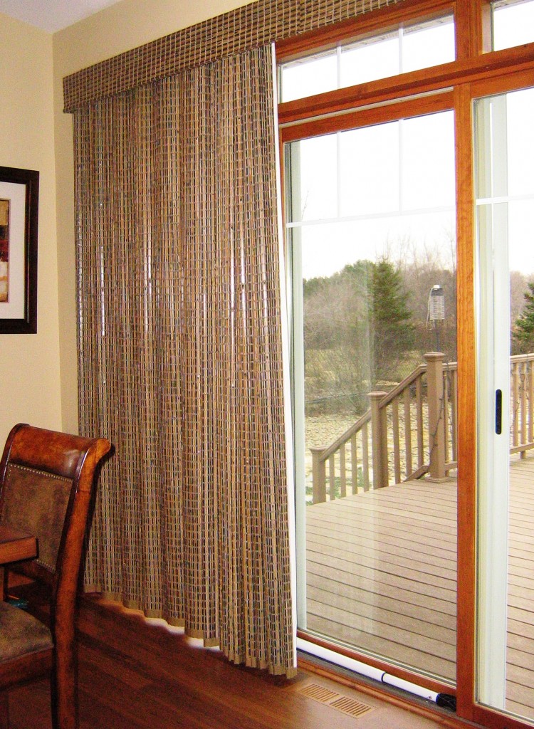 Window Treatments For Sliding Patio, Wooden Vertical Blinds For Sliding Glass Doors