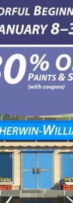 Sherwin Williams Paint Sale - January 2015
